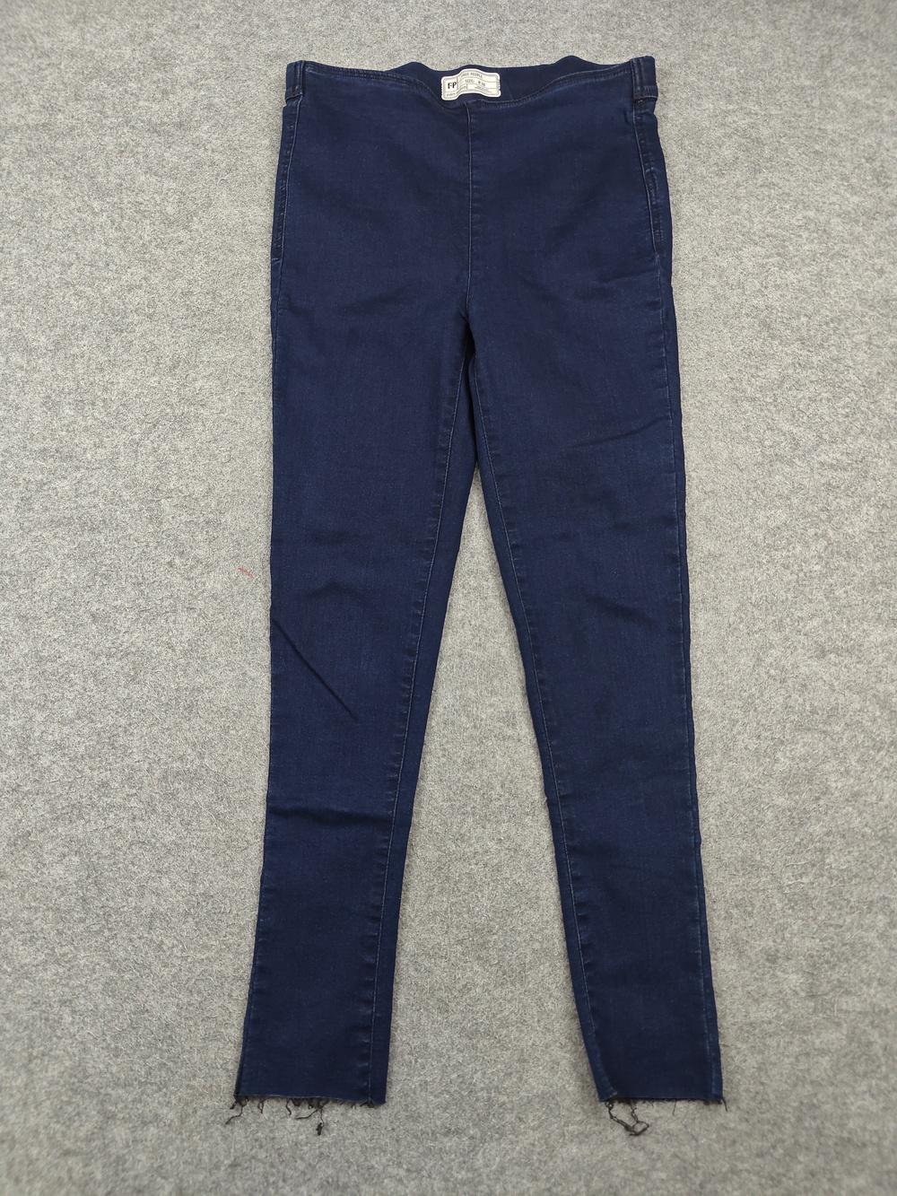 Free People Jeans Womens 28 Blue Dark Wash Jegging Slim Stretch Distressed